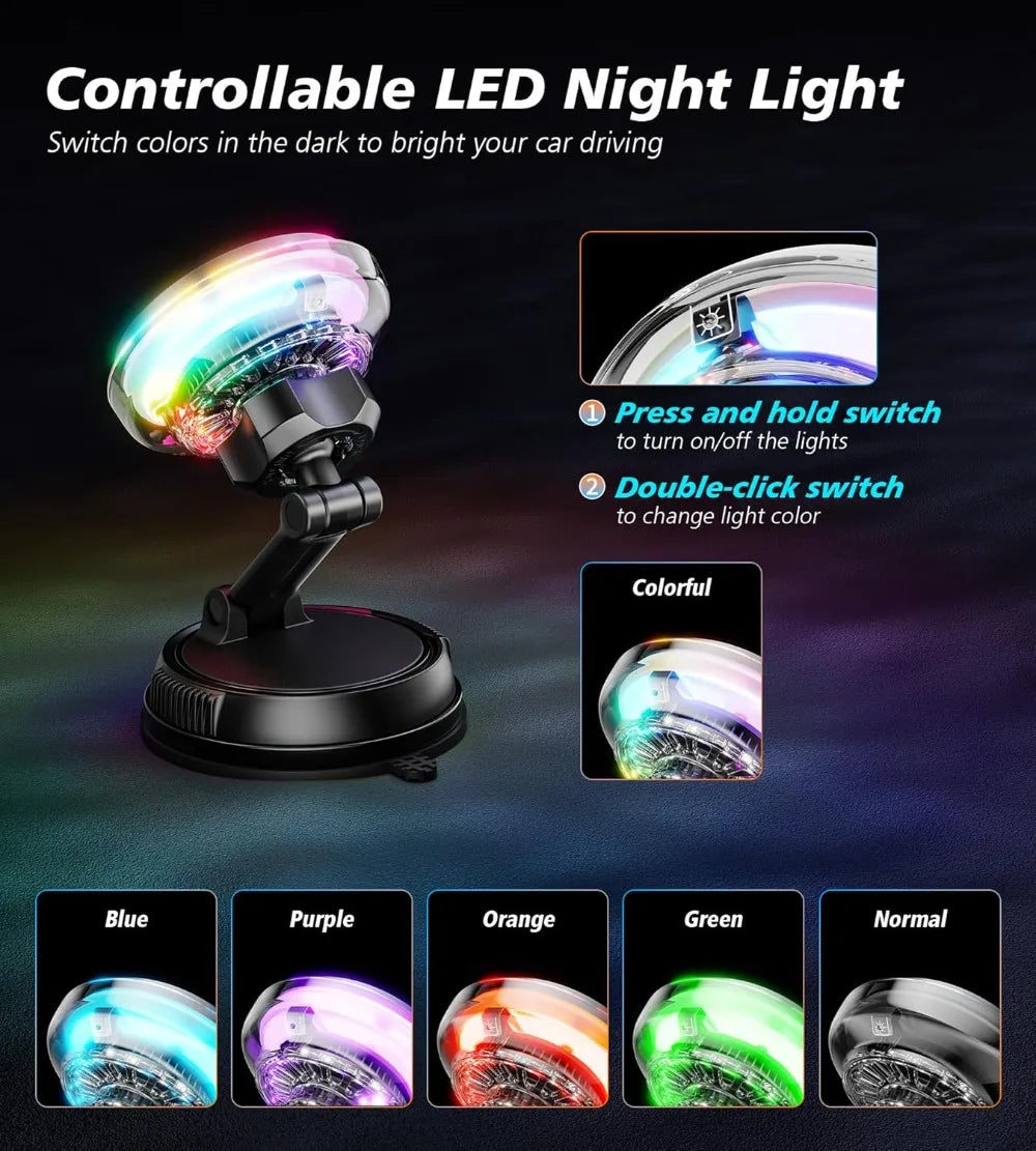 Premium Qi2 Magnetic Wireless Car Mount Charger with Cooling Fan