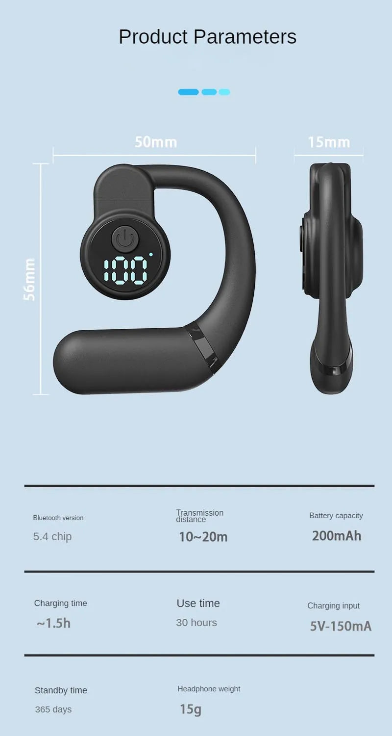 Auriculares deportivos inalámbricos premium con gancho