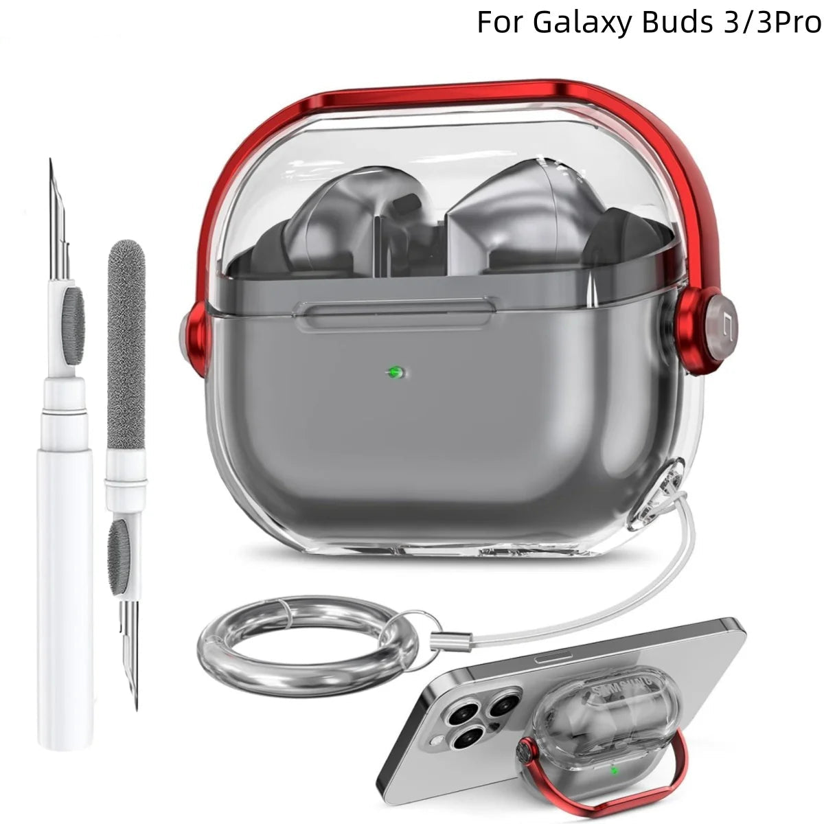 Funda transparente premium para auriculares inalámbricos