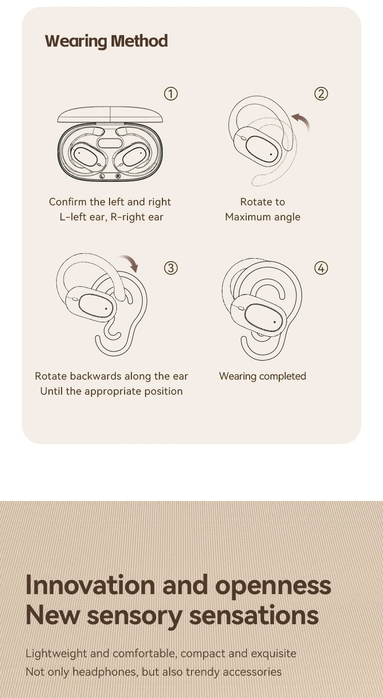 Auriculares inalámbricos de oído abierto de alta calidad