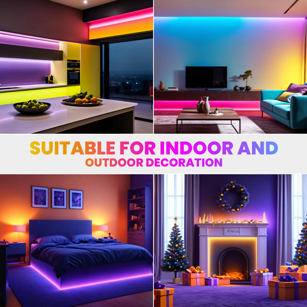 Tira de luces LED neón RGB premium con sincronización musical