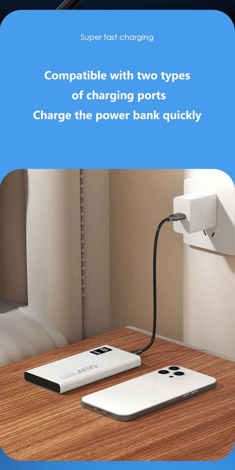 Premium Power Bank with Fast Charging for iPhone & Android