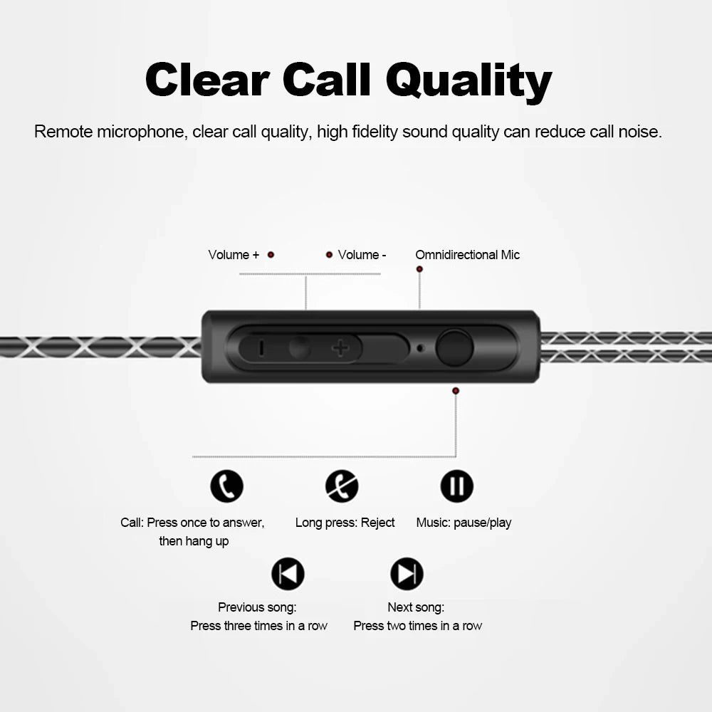 Auriculares deportivos premium con cable y ganchos para la oreja