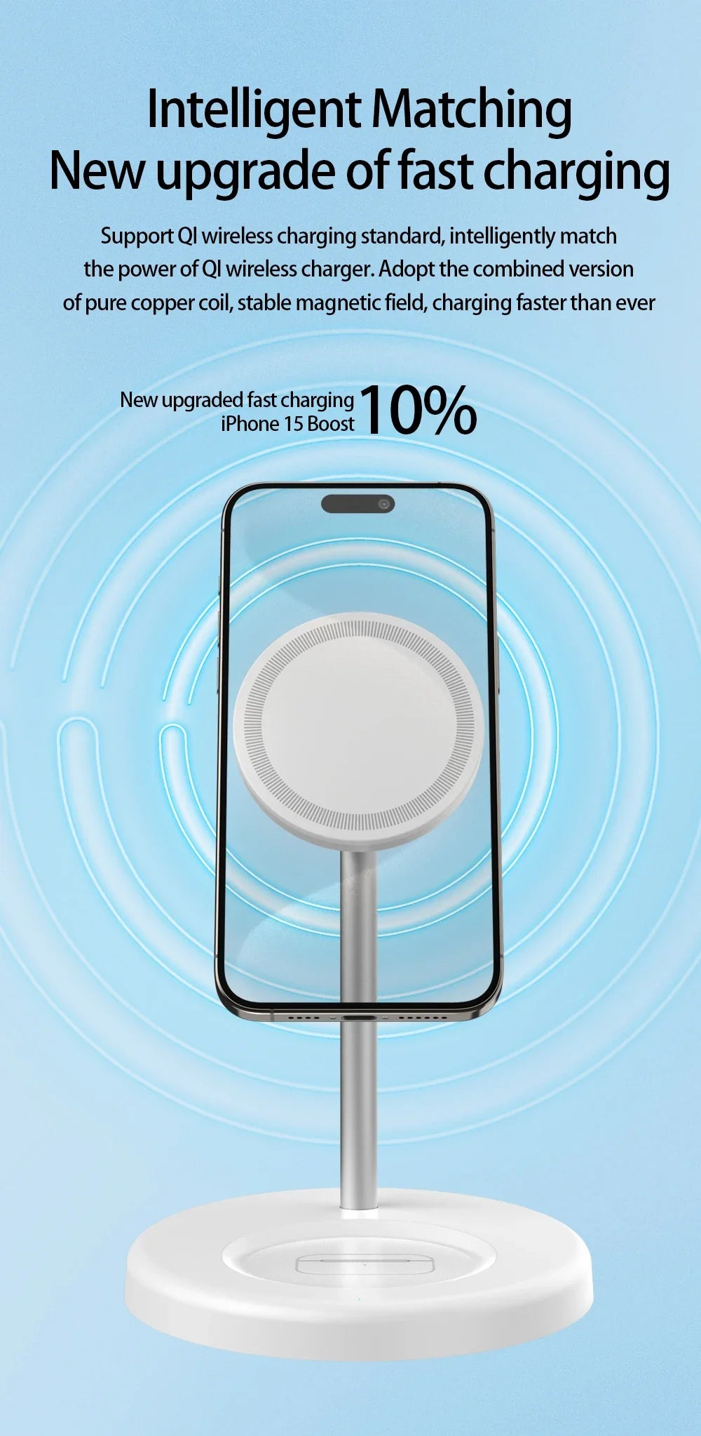 Premium 2 in 1 Magnetic Wireless Charging Stand
