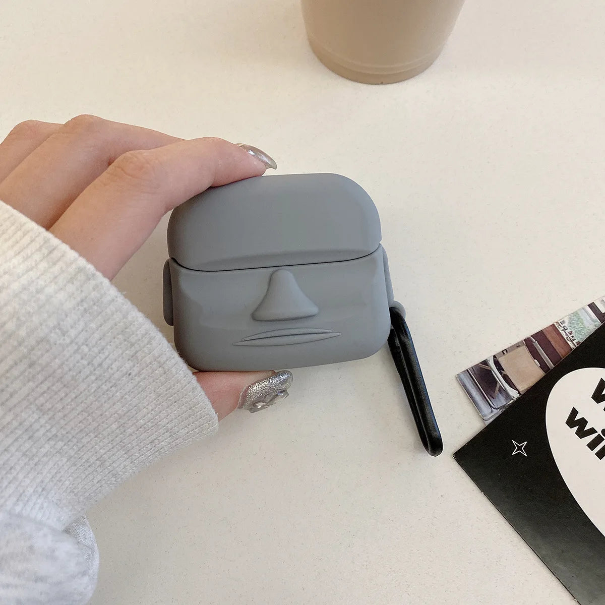 Funda de silicona premium con diseño de dibujos animados en 3D para auriculares inalámbricos