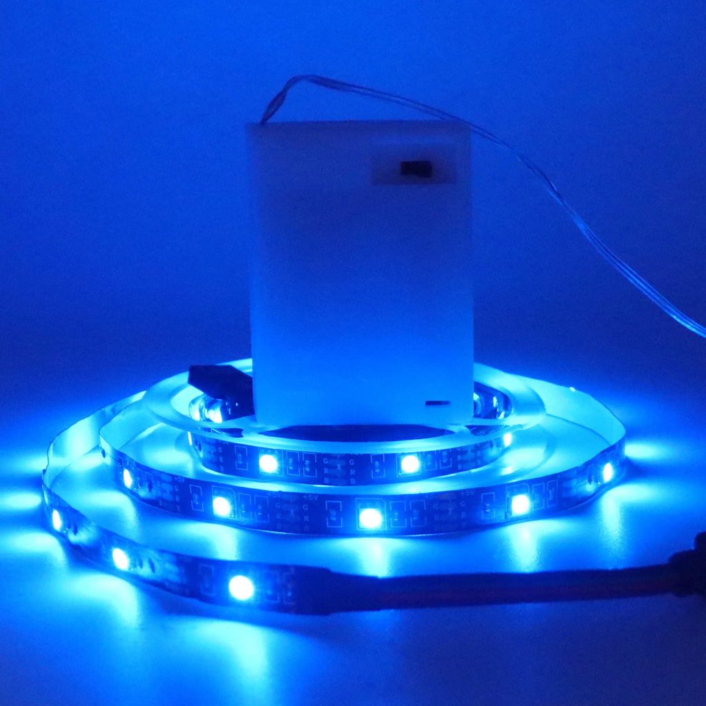 Tiras de luces LED RGB premium con alimentación por batería