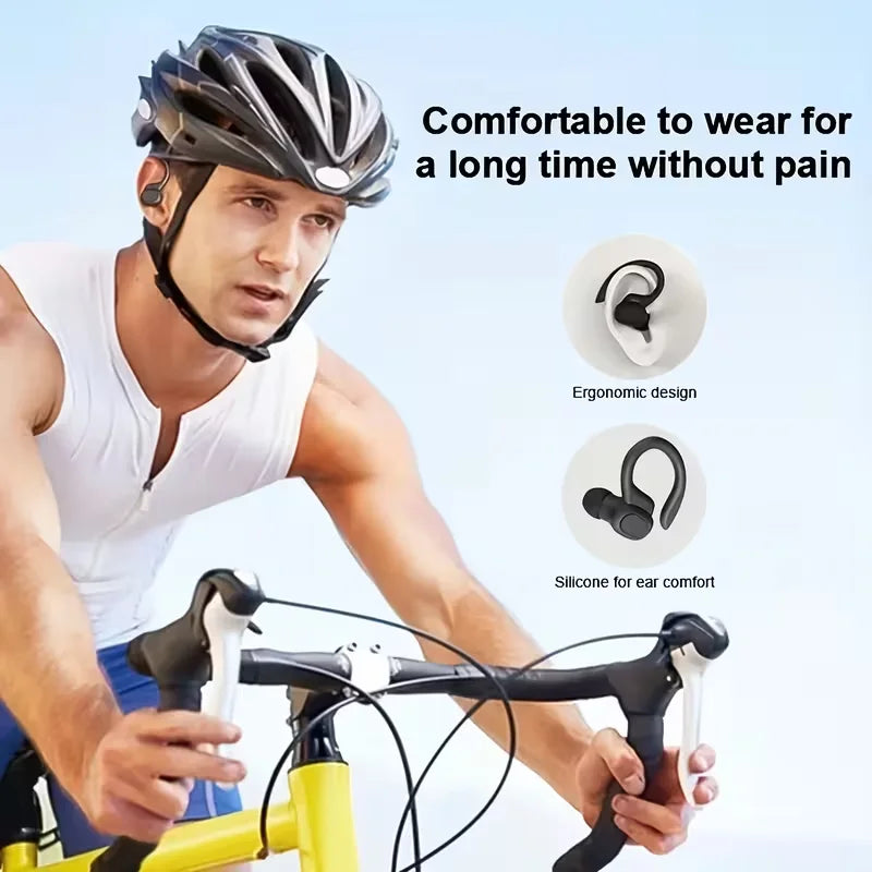 Auriculares deportivos inalámbricos premium con ganchos de sujeción seguros