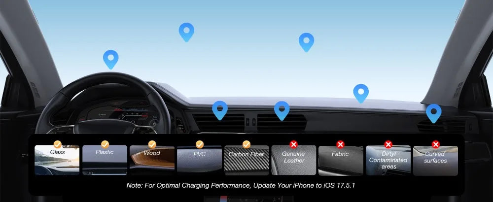 Premium Qi2 Magnetic Wireless Car Mount Charger with Cooling Fan