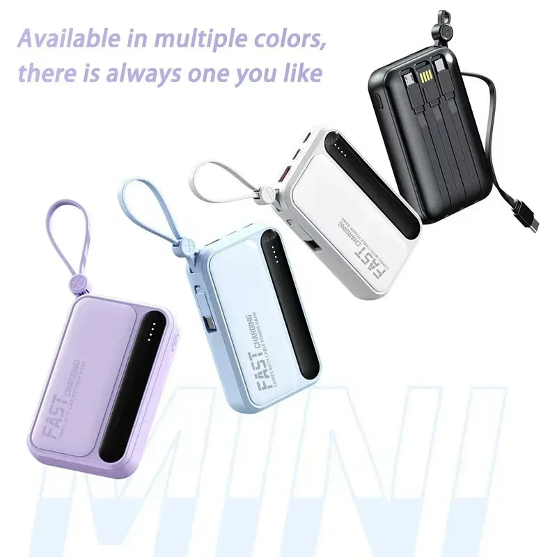 Premium Power Bank with 4 in 1 Cables & Digital Display