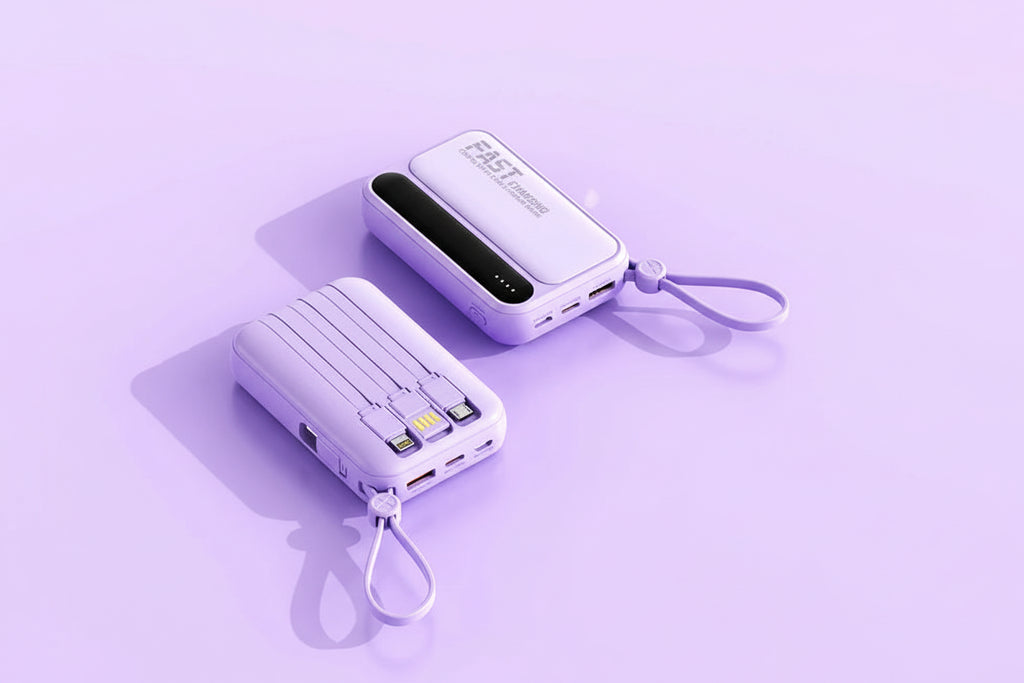 Premium Power Bank with 4 in 1 Cables & Digital Display
