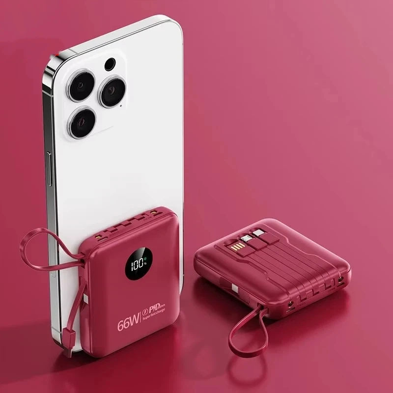 Premium Power Bank with Built in Cables & Fast Charging