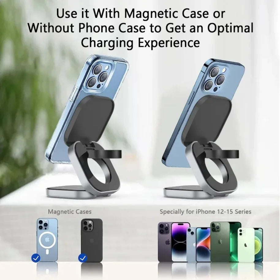 Premium 3-in-1 Foldable Magnetic Wireless Charger