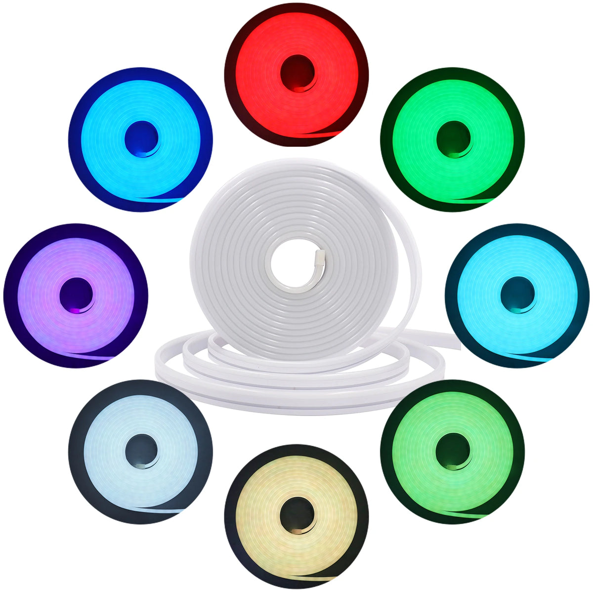 Tira de luces LED neón RGB premium con sincronización musical