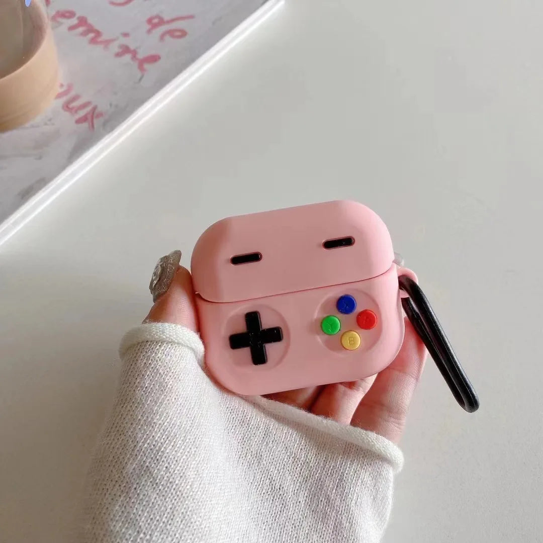 Funda de silicona premium con diseño de dibujos animados en 3D para auriculares inalámbricos