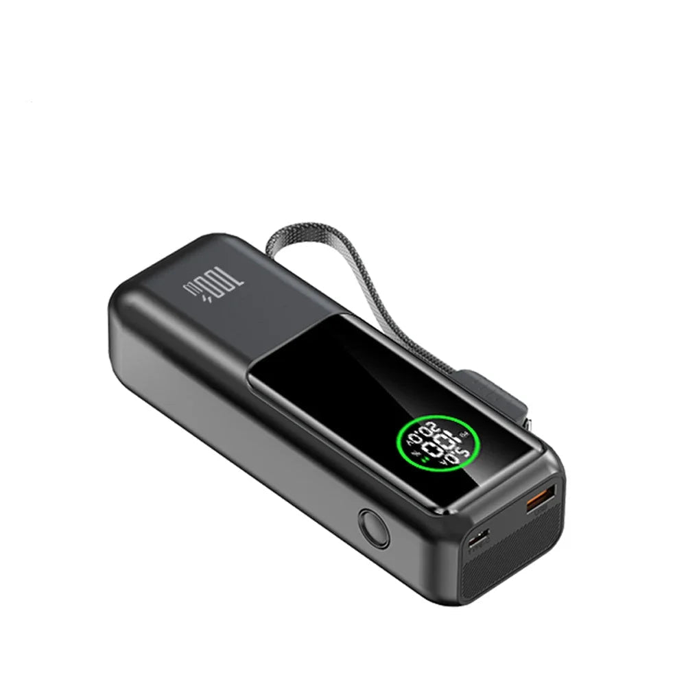 Premium Power Bank with Built in Cable & Fast Charging