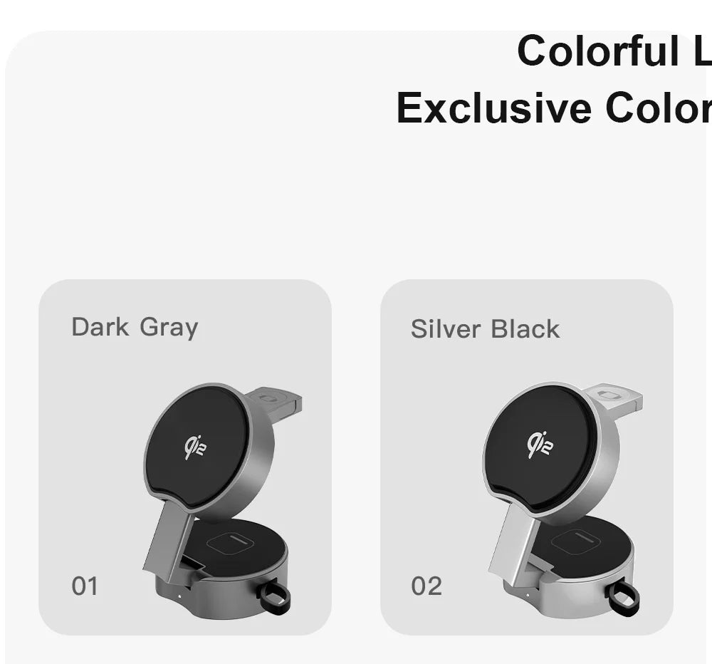 Premium Qi2 3 in 1 Foldable Magnetic Wireless Charger Stand