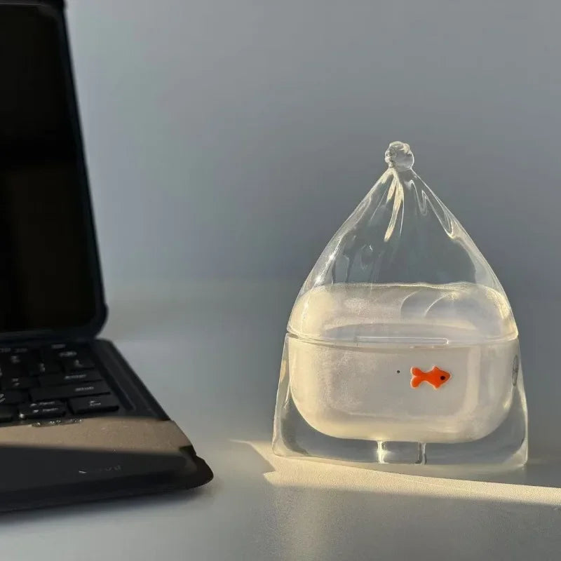 Premium Liquid Cute Fish Silicone Earbuds Case