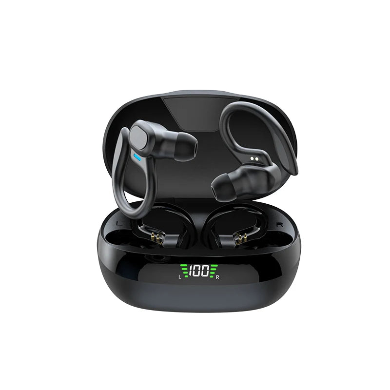 Auriculares deportivos inalámbricos premium con ganchos de sujeción seguros