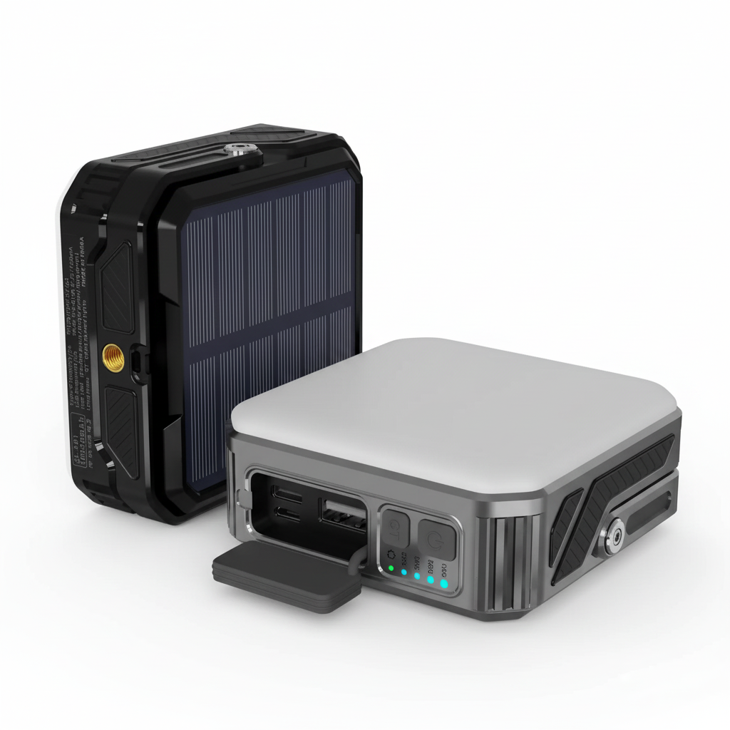 Premium Solar Power Bank - Professional