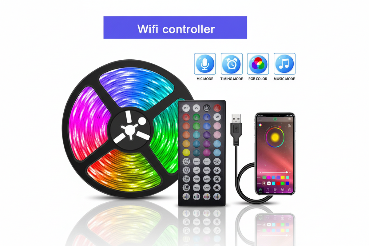WiFi LED Strip with Text Labels